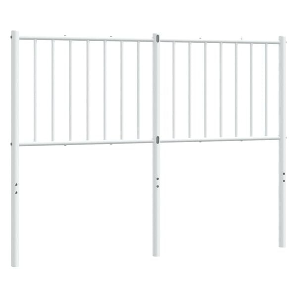 vidaXL Metal Replace Headboard White 120 cm