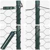 vidaXL Fence Post Grey 100 x 0.4 m (50 mm mesh) Steel and PVC