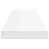 vidaXL Floating Wall Shelf White 90x23.5x3.8 cm MDF