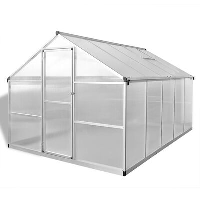 vidaXL Reinforced Aluminium Greenhouse with Base Frame 7.55 m²