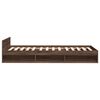 vidaXL Bed Frame with Drawer without Mattress Brown Oak 100x200 cm