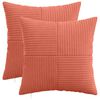 vidaXL Cushion Cover 2 pcs ALMELO Red Orange 30 x 30 cm Corduroy
