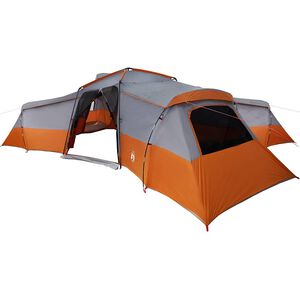 vidaXL Family Tent Grey and Orange 833 x 585 x 216 cm Taffeta