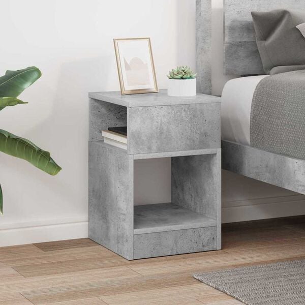 vidaXL End Table Concrete Grey 30.5 x 30 x 45 cm Engineered Wood