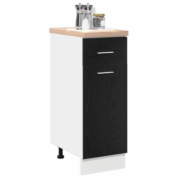 vidaXL Hanging Cabinet Black Oak 30 x 46 x 81.5 cm Engineered Wood