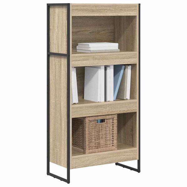 vidaXL Book Cabinet Sonoma 60 x 30 x 121 cm Engineered Wood