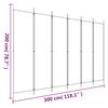 vidaXL 6-Panel Room Divider White 300x200 cm Fabric