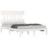 vidaXL Bed Frame without Mattress White 180x200 cm Super King Solid Wood
