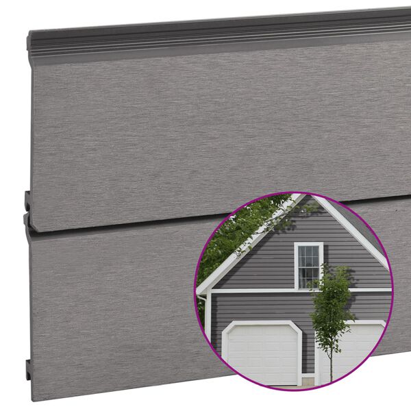 vidaXL Wall Cladding Panels 8 pcs Grey 170x15 cm WPC