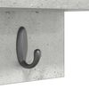 vidaXL Wall-Mounted Coat Rack Concrete Grey 40 x 10.5 x 18 cm