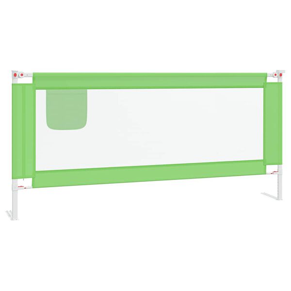 vidaXL Toddler Safety Bed Rail Green 200x25 cm Fabric