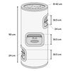 FLAMINGO Cat Scratching Barrel Enes Grey M 42x42x90 cm