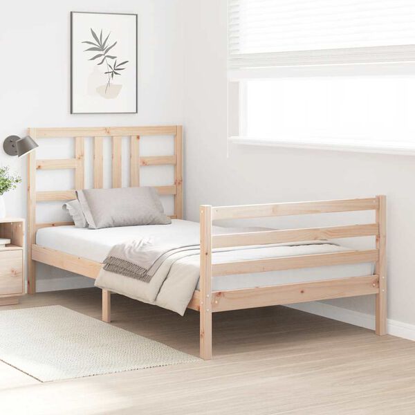 vidaXL Bed Frame without Mattress 100x200 cm Solid Wood Pine