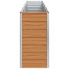 vidaXL Garden Raised Bed 320x40x77 cm Galvanized Steel Silver
