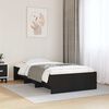 vidaXL Bed Frame without Mattress Black 75x190 cm Small Single Engineered Wood