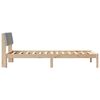 vidaXL Bed frame Brown and light grey 100 x 200 cm Solid pine wood
