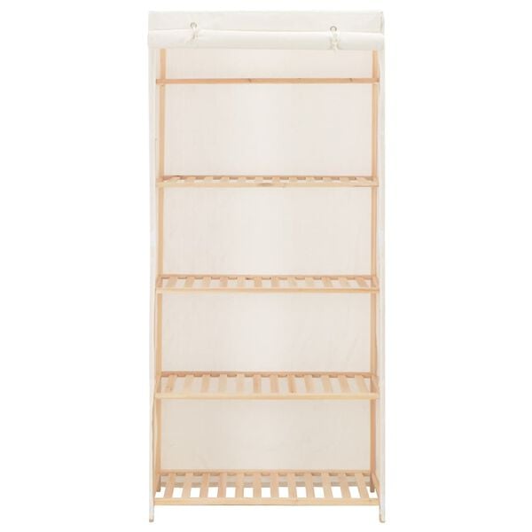 vidaXL Wardrobe White 79x40x170 cm Fabric