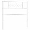 vidaXL Metal Replace Headboard White 107 cm