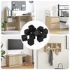 vidaXL Drawer Holder 12 pcs Black 15 x 15 x 15mm PP Copolymer