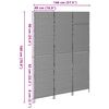 vidaXL Room Divider Folding Manual Black 146 x 180 cm Poly Rattan