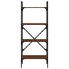 vidaXL Bookcase 4-Tier Brown Oak 56x31.5x138.5 cm Engineered Wood