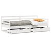 vidaXL Daybed with Drawers without Mattress White 90x190 cm Single Solid Wood