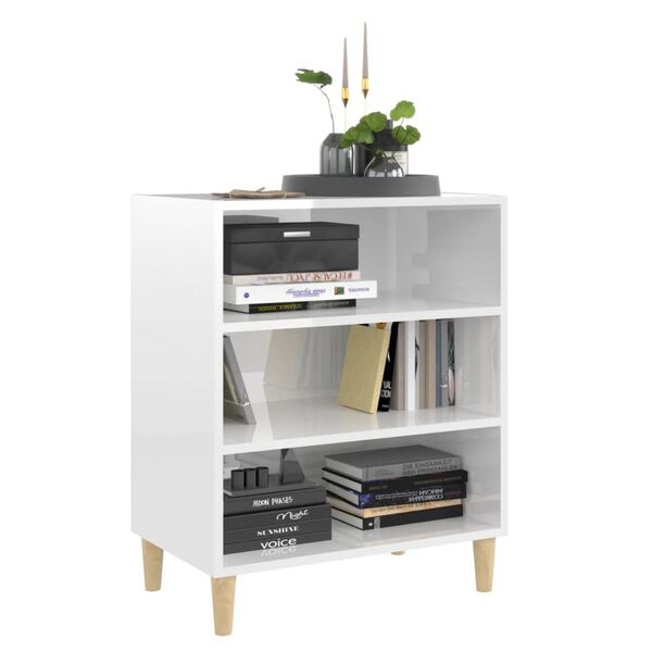 vidaXL Sideboard High Gloss White 57x35x70 cm Engineered Wood