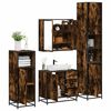 vidaXL 4&nbsp;Piece Bathroom Furniture Set&nbsp;Smoked Oak Engineered Wood