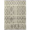 vidaXL Rug Handwoven Wool 120x170 cm Black/White