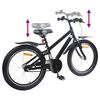 vidaXL Kids Bike 18'' for 5-7 Years Old Black