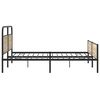 vidaXL Metal Bed Frame without Mattress Smoked Oak 150x200 cm King Size