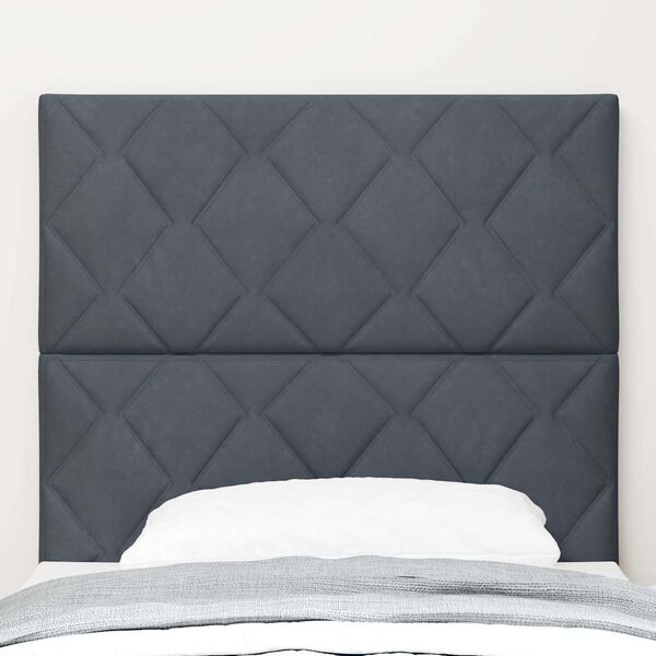 vidaXL Headboard Height Adjustable Dark grey 100 cm Velvet