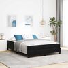 vidaXL Box Spring Bed with Mattress Black 140 x 210 cm Fabric