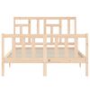 vidaXL Bed Frame without Mattress Small Double Solid Wood Pine