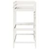 vidaXL Loft Bed without Mattress White 75x190 cm Small Single Solid Wood Pine