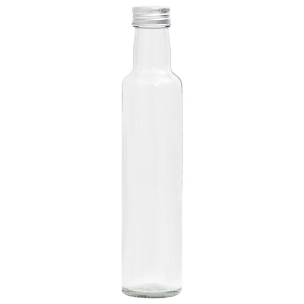 vidaXL Small Glass Bottles 260 ml with Screw Cap 20 pcs