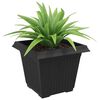 vidaXL Square Flower Pot 24 pcs Black 43 x 43 x 33.5 cm Plastic
