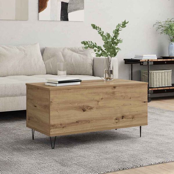 vidaXL Coffee Table Artisan oak 90 x 44.5 x 45 cm Engineered wood