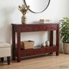 vidaXL Console Table Brown 115 x 32 x 75.5 cm Solid Mahogany Wood