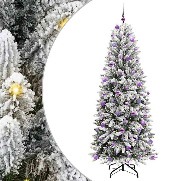 vidaXL Artificial Christmas Tree with 300 LEDs White 93 x 93 x 240 cm
