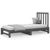 vidaXL Pull-out Day Bed without Mattress Grey 2x(90x200) cm