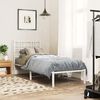 vidaXL Metal Bed Frame without Mattress with Headboard White 80x200cm