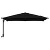 vidaXL Garden Parasol Black 248.5 x 247.5 x 160 cm Fabric