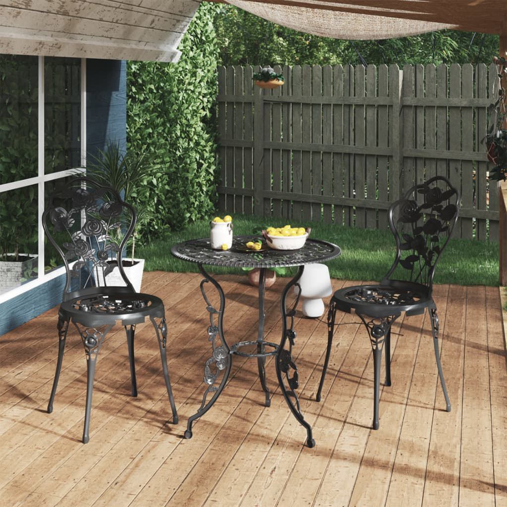 Wrought iron 3 piece patio set online