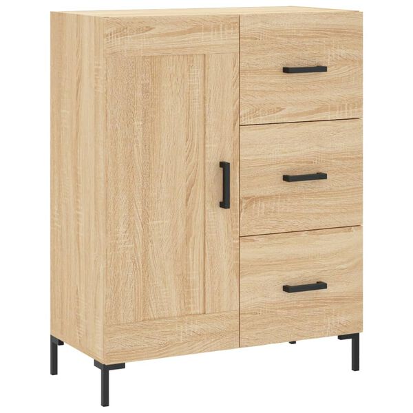 vidaXL Sideboard Sonoma Oak 69.5x34x90 cm Engineered Wood