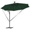 vidaXL Cantilever Banana Parasol Green 294 x 294 x 248 cm