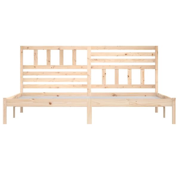 vidaXL Bed Frame without Mattress Solid Wood Pine 200x200 cm