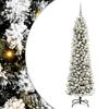 vidaXL Artificial Christmas Tree with 300 LEDs with Stand White 210 cm