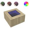 vidaXL Coffee Table with LED Sonoma Oak 60x60x40 cm Engineered Wood