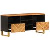 vidaXL TV Cabinet Brown and Black 100x33.5x46 cm Solid Wood Mango